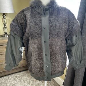 Vintage Fur and Leather Jacket
